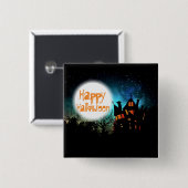 Spooky Halloween Spuk House Button (Vorne & Hinten)