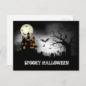 Spooky halloween Spuk House Feiertagspostkarte (Vorne/Hinten)