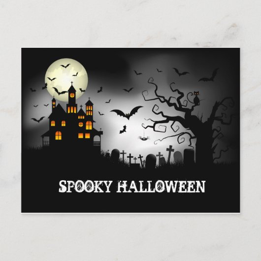 Spooky halloween Spuk House Feiertagspostkarte (Vorderseite)
