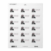 Spooky Halloween Spuk House Moon Adressaufkleber (Vorne)