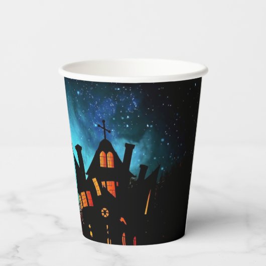 Spooky Halloween Spuk House Pappbecher (Rückseite)