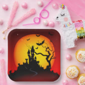 Spooky Halloween Spuk House Pappteller (Party)