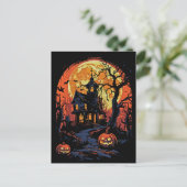 Spooky Halloween Spuk House Postcard Postkarte (Stehend Vorderseite)