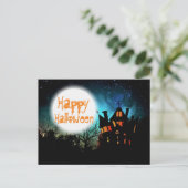 Spooky Halloween Spuk House Postkarte (Stehend Vorderseite)