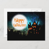 Spooky Halloween Spuk House Postkarte (Vorne/Hinten)