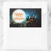 Spooky Halloween Spuk House Rechteckiger Aufkleber (Tasche)