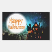 Spooky Halloween Spuk House Rechteckiger Aufkleber (Vorderseite)
