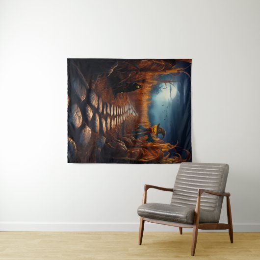 Spooky Halloween Spuk Maisfeld Wandteppich (Beispiel (Horizontal))