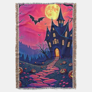 Spooky Halloween Spuk Mansion Art Decke