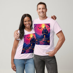 Spooky Halloween Spuk Mansion Art T-Shirt