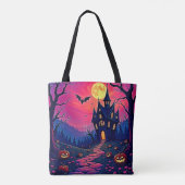 Spooky Halloween Spuk Mansion Art Tasche (Rückseite)