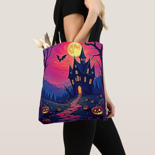 Spooky Halloween Spuk Mansion Art Tasche (Von Nahem)