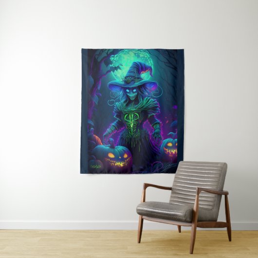 Spooky Halloween Spuk Scare Crow Wandteppich (Beispiel)