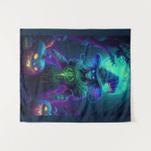 Spooky Halloween Spuk Scare Crow Wandteppich (Vorderseite (Horizontal))