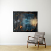 Spooky Halloween Spuk Spinnenweg Wandteppich (Beispiel (Horizontal))