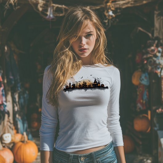 Spooky Halloween Spuk Village Tri-Blend Shirt