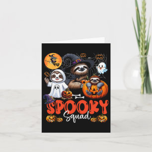 Spooky Halloween Squad Drei Horror Sloths Cosplay Karte