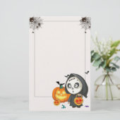Spooky Halloween Stationery Paper Briefpapier (Stehend Vorderseite)