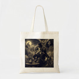 Spooky Halloween Steampunk Man in Fog Tote Bag Tragetasche
