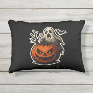 Spooky Halloween Sticker Kissen Für Draußen