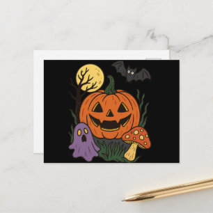 Spooky Halloween Sticker Postkarte