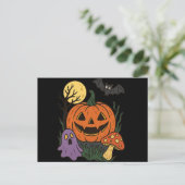Spooky Halloween Sticker Postkarte (Stehend Vorderseite)