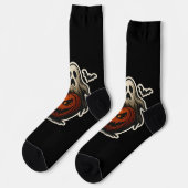 Spooky Halloween Sticker Socken (Linkes Detail)