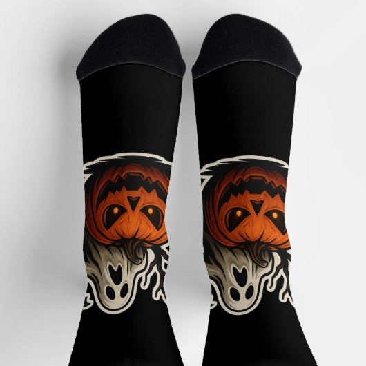 Spooky Halloween Sticker Socken (Oben)
