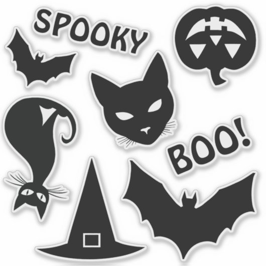 Spooky Halloween Stickers Aufkleber (Vorderseite)
