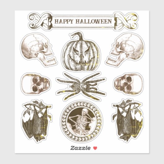 Spooky Halloween Stickers Aufkleber (Blatt)