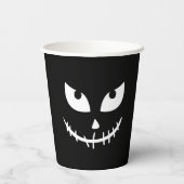 Spooky Halloween summerween black pumpkin Pappbecher (Rückseite)