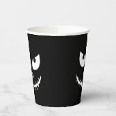 Spooky Halloween summerween black pumpkin Pappbecher (Links)