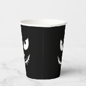 Spooky Halloween summerween black pumpkin Pappbecher (Rechts)