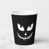 Spooky Halloween summerween black pumpkin Pappbecher (Vorderseite)