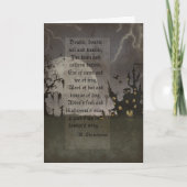 Spooky Halloween Szene Karte (Vorderseite)