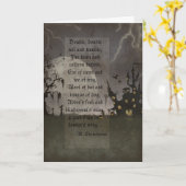 Spooky Halloween Szene Karte (Gelbe Blume)