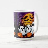 Spooky Halloween Szene mit Geistern Kaffeetasse (VorderseiteRechts)