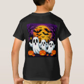 Spooky Halloween Szene mit Geistern T-Shirt (Rückseite)