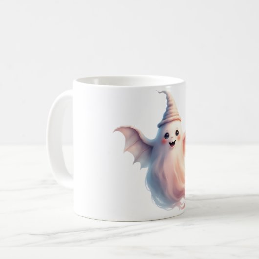 Spooky Halloween T - Shirt - Funny Ghost Kaffeetasse (Vorderseite Links)