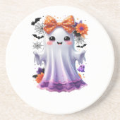 Spooky Halloween T - Shirt - Spaß und Beängstigend Getränkeuntersetzer (Vorne)