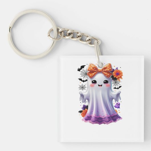 Spooky Halloween T - Shirt - Spaß und Beängstigend Schlüsselanhänger (Vorderseite)