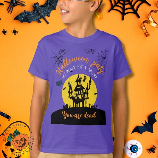 Spooky Halloween T - Shirt - Spuk Haus & Ghosting