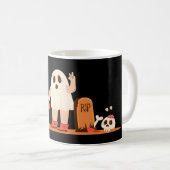 Spooky Halloween-Tasse - Kürbis, Ghost & Hexenmant Kaffeetasse (VorderseiteRechts)