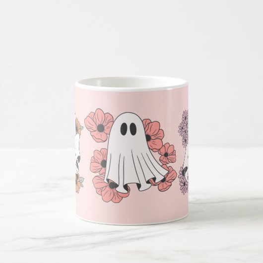 Spooky Halloween-Tasse - Kürbis, Ghost & Hexenmant Kaffeetasse (Mittel)
