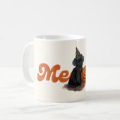 Spooky Halloween-Tasse - Kürbis, Ghost & Hexenmant Kaffeetasse (Vorderseite Links)
