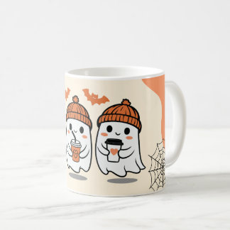 Spooky Halloween-Tasse - Kürbis, Ghost & Hexenmant Kaffeetasse