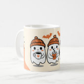 Spooky Halloween-Tasse - Kürbis, Ghost & Hexenmant Kaffeetasse (Vorderseite Links)