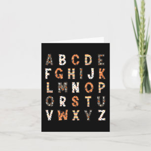 Spooky Halloween Teacher Alphabet Karte