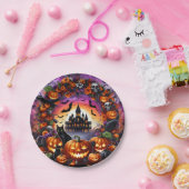 Spooky Halloween Teller Pumpkins und Spuk Haus (Party)