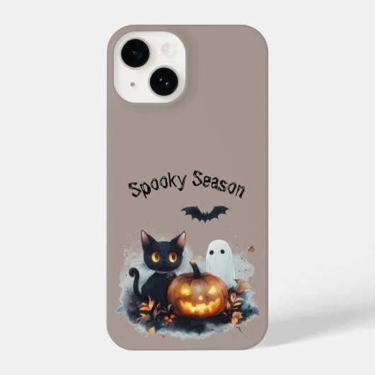 Spooky Halloween Thema Handy Fall iPhone Hülle (Rückseite)